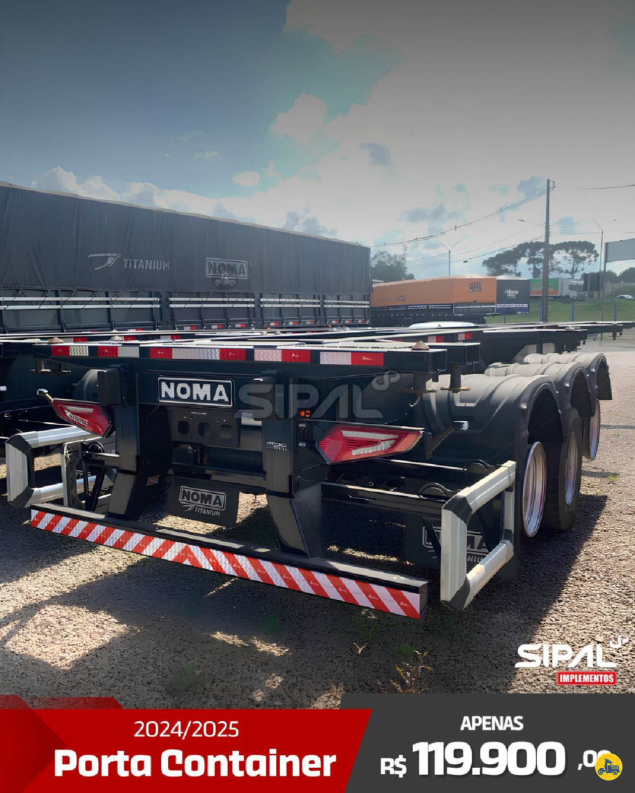 CARRETA SEMI-REBOQUE PORTA-CONTAINER SIPAL Implementos - NOMA SAO JOSE DOS PINHAIS PARANÁ PR